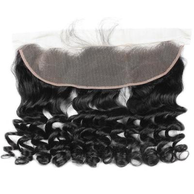 China Cheap Popular Loose Lace Weave Fashion Star Style Fashion Style Frontal Closure Wig For Black Women for sale