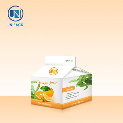 China Customized Logo Laminated Material Paper Juice Carton Food Grade for sale