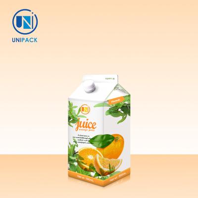 China Beverage Packaging Material Fruit Gable Top Milk Juice Boxes for sale