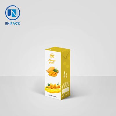 China Disposable Aseptic Mango Juice Box Recyclable Paper Material for sale