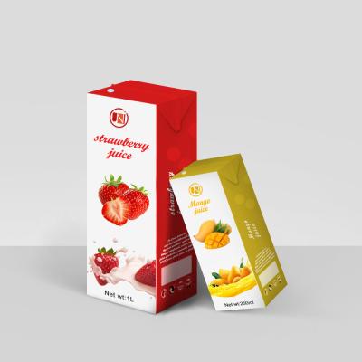 China Industrial Aseptic Juice Box Packaging Customized Printing for sale