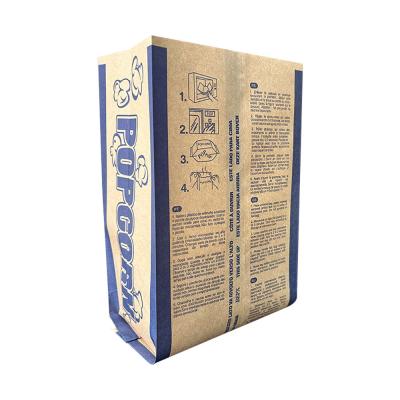 China unipack PFAS free food grade oil-proof microwave popcorn kraft paper bag waterproof coated paper packaging for sale