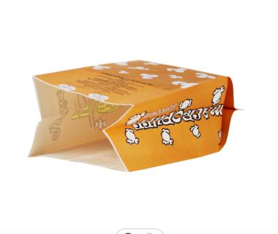 中国 UNIPACK PFAS free fluoride-free microwave heating food packaging popcorn kraft paper bag 販売のため