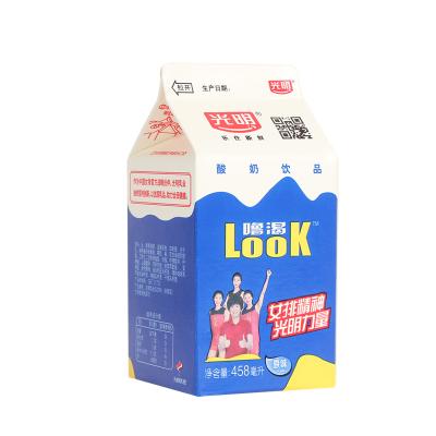 China Gable Top Paper Milk Box Packaging 500ml 1000ml Paperboard type for sale