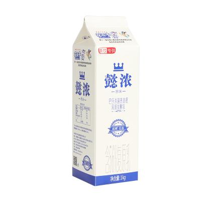 China Gable Top Fresh Milk Box 500ml 1000ml Food Grade Non Toxic for sale