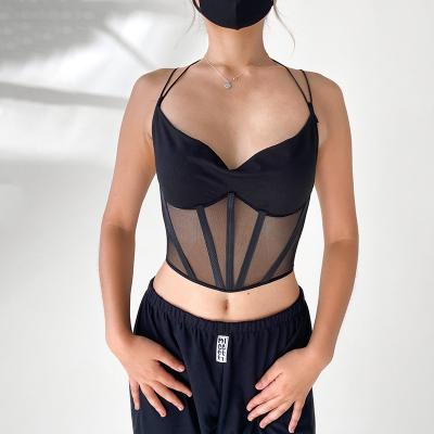 China New Arrival Slim Vest Tops Workout Support Sleeveless Solid Translucent Breathable Shirt Slim Tops For Women Crop Top 2021 for sale