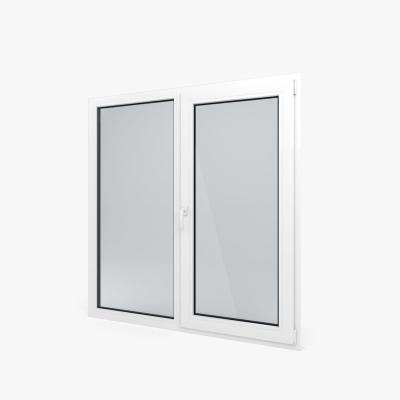 China Swing PVC Casement Window With Mosquito Net Pull And Push Plastic Swing Window for sale