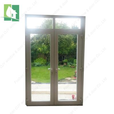 China New Factory Swing Design PVC Open Door Double Casement Horizontal House Door for sale