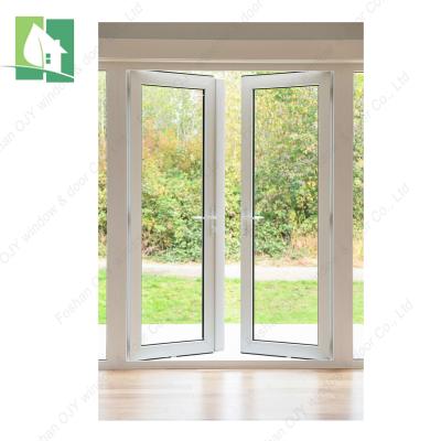 China Swing Fancy Cheap Waterproof Casement Single Door Tempered Bathroom Frosted Glass Aluminum Swing Doors for sale