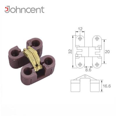 China Hidden brown color hid nylon hinges for sale