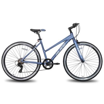 China Wholesale Hybrid Women's 700C Aluminum Alloy Caliber Brake Hybrid Urban Bike From Cross City Warehouse HILAND US for sale