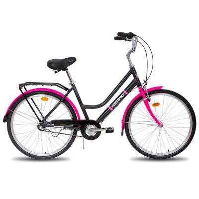 China Popular Ladies Bike Cheapest Frame HILAND Aluminum Alloy 26 Inch Lady City Bike Women's City Bicycle for sale