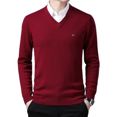 China 2021 fashion high quality warm men's custom made V-neck cardigan winter men's sweater for sale