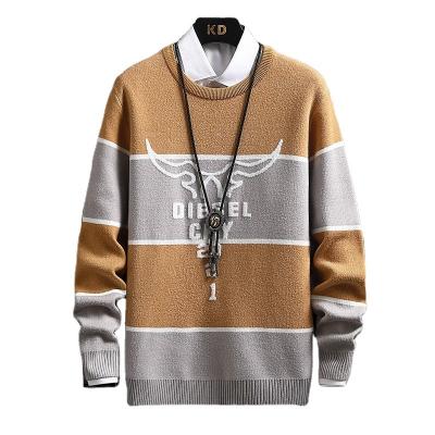 China New 2021 Loose Niche Design Sweater Men's Plus-size Anti-pilling Knit Sweater for sale