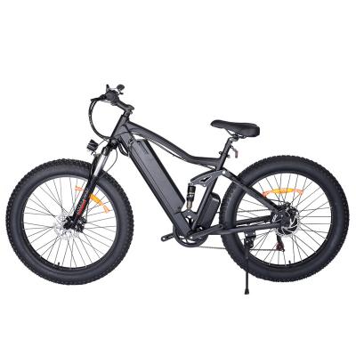 China Moutain electric bicycle Tourwheel 26 inch full suspension mountain bicycle adult mtb ebike aluminum fat tire 750w electric bike for sale