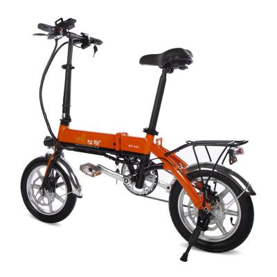 China Aluminum Alloy Tourwheel Carbon Fiber Foldable Electric Bike 14 Inch Hidden Battery Electric Bicycle Folding E-Bike for sale