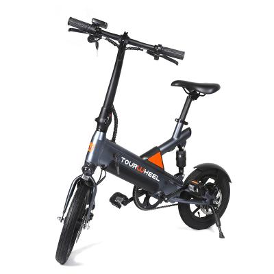 China City Folding Ebike Tourwheel China Manufacturer Fast Charging 14 Inch Aluminum Alloy Frame Ebike Electric Bike With Led Display for sale