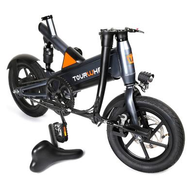 China City Folding Ebike Tourwheel Best Quality Ergonomic Design 40km Fast Speed ​​Front And Rear Disc Brake Electric City Bike Sale for sale