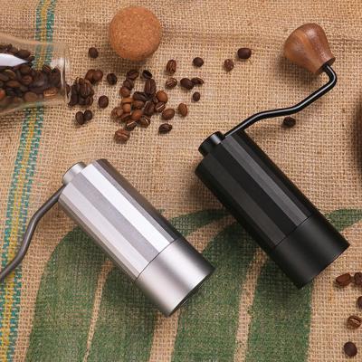 China Modern Custom Logo Premium Stainless Steel Portable Burr Hand Manual Coffee Bean Grinder for sale