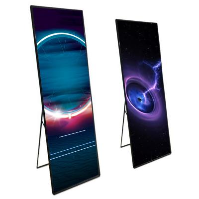 China P2 P2.5 Indoor Outdoor Floor Standing Led Motion Advertising Screen Display Poster for sale