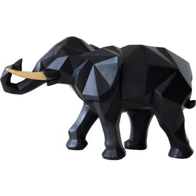 China Northern Europe 3D Polyresin Elephant Home Decor Sculpture Decor Figurines Resin Crafts Northern Europe Art Elephant Statue for sale