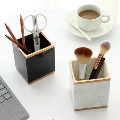 China Nordic Resin Student Pen Holder Custom Art Pen Bucket Pen Organizer Pencil Holder for Teacher's Day Children's Day Gift for sale