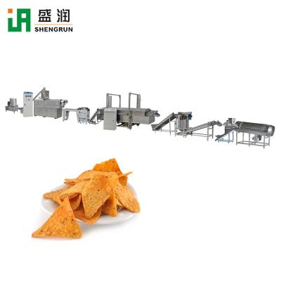 China Snacks Pellet Chips Machine Fried Corn Flour Torilla Chips Making Machine Nacho Torilla Doritos Chips Production Line for sale