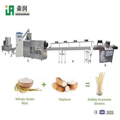 China Straight Straw Big Capacity And Height Adjustable Rice Straw Making Machine Degardable Straw Processing Line for sale