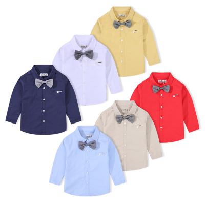 China Custom New Design Style Causal Wholesale Anti-Shrink Baby Clothing Gentleman Jack Shirt Boys Shirts For Kids for sale