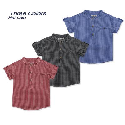 China 100% Cotton Wholesale Anti-Shrink Clothing Wholesale Cotton Boys Shirt Kids Clothing Shorts Shorts Single Sleeve Tops for sale