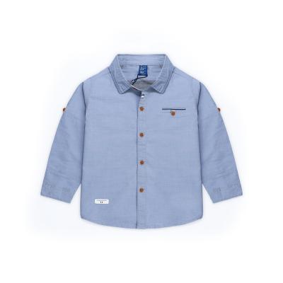 China Breathable Kids Boutique Outfits Basic Casual Shirts Color Shirt 100% Cotton For Boys for sale