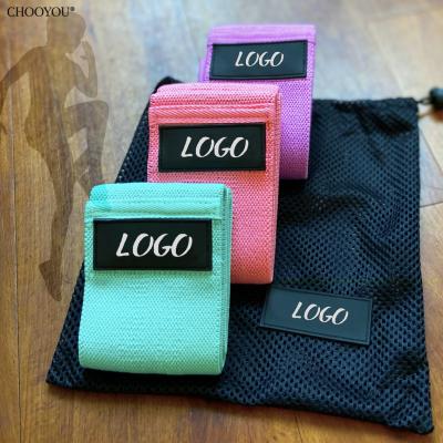 China Home Exercise Logo Set Custom 3 Exercise Fitness Hip Loop Bands Bands Fabric Booty Resistance Bands for sale