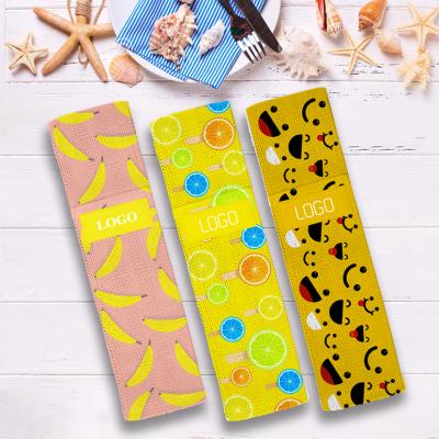 China CHOOYOU Fruit Printing Hip Fitness Equipment Booty Resistance Band Practical Unisex Set for sale