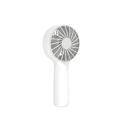 China mini handhold usb portable baby fan led light battery cooling fan strap with power bank Te koop