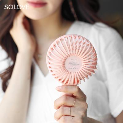 China SOLOVE Mini Fan Portable Usb Handheld Ceiling Fan Lash Table Fan Rechargeable for sale