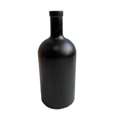 China Beverage wholesale OEM round shape 375ml 500ml 700ml 750ml vodka whiskey gin liquor glass bottle for sale