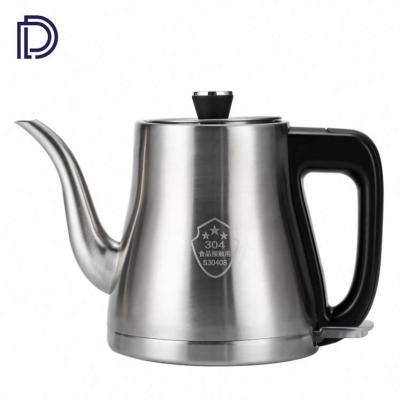 China 360 Degree Rotating Home Appliance 1.2L Food Grade Stainless Steel Base Type Electric Kettle With Long Spout for sale