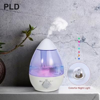 China Low Price 8-12 Square Meters Egg Shape 2.3L Mini Ultrasonic Humidifier With 7 Color Changing LED Indicator Face Humidifier for sale