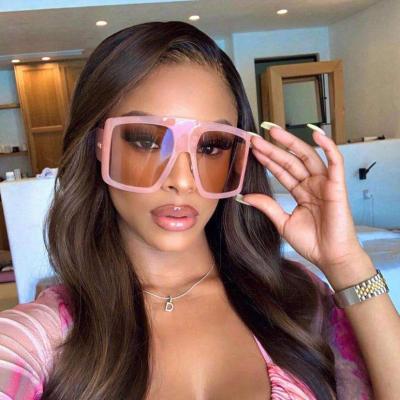 China 10 Years Experience 2021 Manufacturer's New Fashion Square Frame Oversized Sunglasses Women Big Large for sale