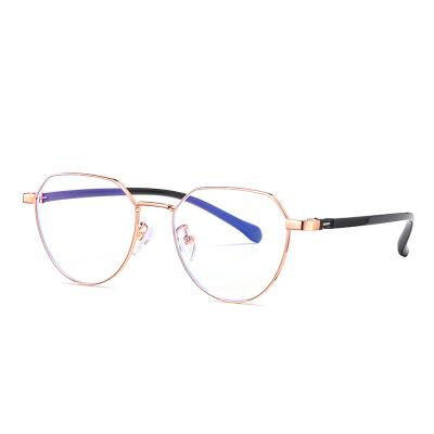 China Hot Sale Amazon Style Gold Promotion Style Metal Light Glasses Blue Light Blocking Glasses for sale