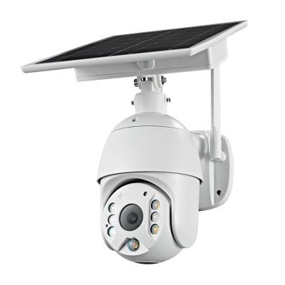 China Solar powered cctv solar camera NIGHT VISION camera 4g camera with battery H.265 1080p pir human dection night vision for outdoor for sale