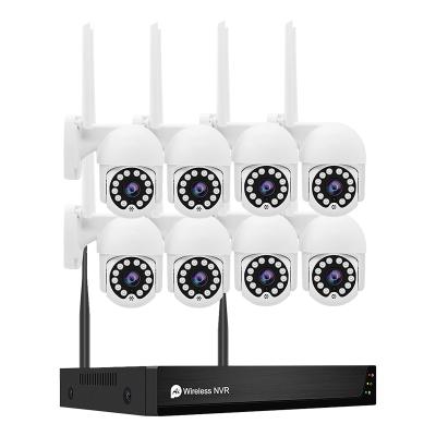 China Full HD P2P 8 Channel 8 PCS PAN-TILT CCTV Camera Security System Home Security Camera NVR Kit for sale