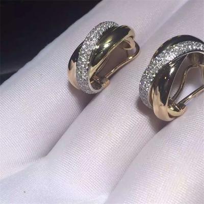 China C Three circle ring earrings18K white gold, 18K yellow gold, 18K rose gold, diamond. Model: B8045300 for sale