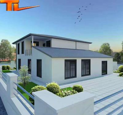 China Modern Light Steel Structure Prefabricated Precast Gauge Steel Villa for sale