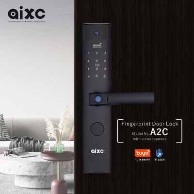 China Digital Tuya Ttlock Cerraduras Inteligentes Modern Simplicity AIXC Security Handle Scam Wifi Electric Electronic Keys Fingerprint Smart Door Locks for sale