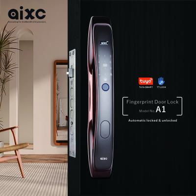 China Digital Tuya Ttlock Cerraduras Inteligentes Modern Simplicity AIXC Security Handle Scam Wifi Electric Electronic Keys Fingerprint Smart Door Locks for sale