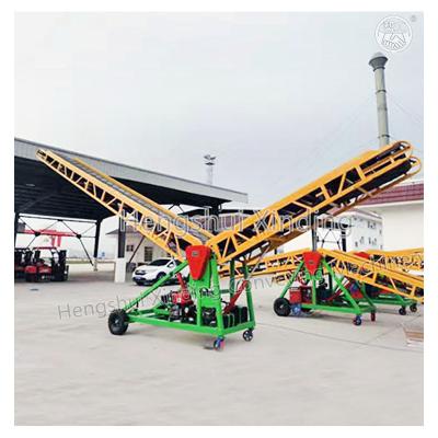 China Double-Wing Loading Grain Belt Conveyors Movable Portable Double Wing Conveyor For Automatic Cargo Handling for sale