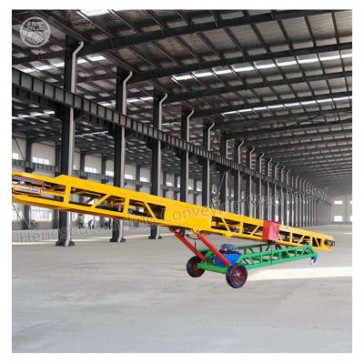 China Convey mobile single wing belt conveyor truck, container with grain, soybean, corn loading and unloading for sale