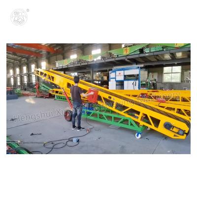 China Transporting Single Wing Belt Conveyor Belt Conveyor For Truck Loading Unloading for sale