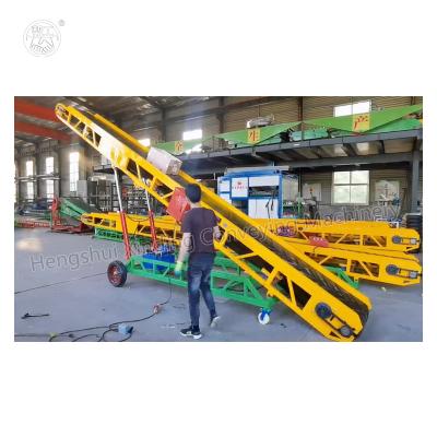 China Convey small single wing belt conveyor complete set of accessories mobile cargo transport for sale